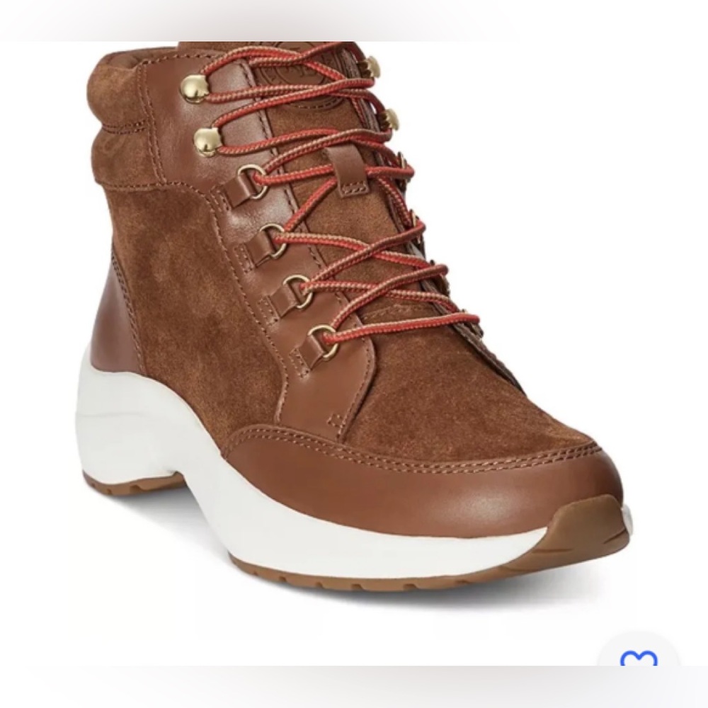 LAUREN RALPH LAUREN Women's Rylee Lace-Up High-Top Hiker Sneakers sz 8.5